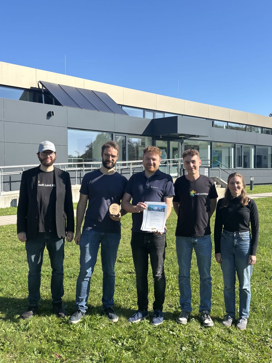 v. l. n. r.: Lukas, Maximilian Schlachte, Erik Höhne, Fynn und Smilla
